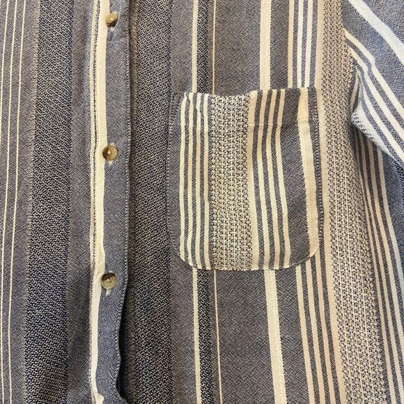 Anthropologie Maeve Women's Size Small Blue Chatham Striped Button Down Shirt - Picture 9 of 9